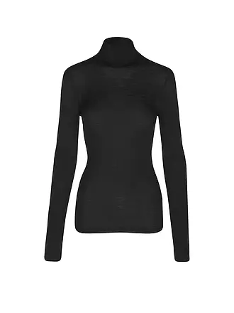 MEY | Langarmshirt WOOL LOVE schwarz | 